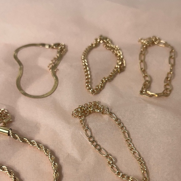 Fashion Jewelry Gold Layered Multi-Bracelet stack - Picture 3 of 3